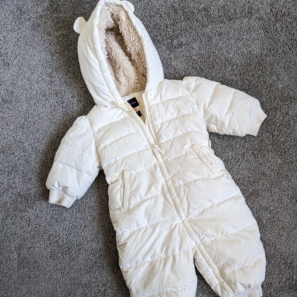 Baby full body coat 12-18 months white